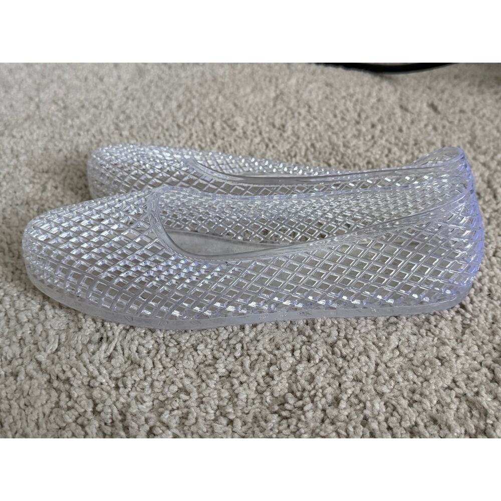 Ancient Greek Sandals Iro PVC Lattice Ballet Flats Jelly Shoes Clear White EU 36 - Picture 5 of 10